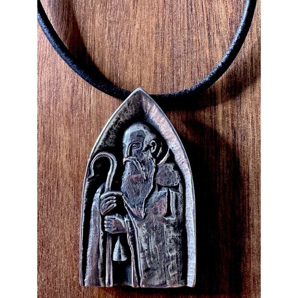 James Avery Retired RARE Sterling Silver Large Saint Anthony Pendant 2 1/4” HTF! - Picture 1 of 10